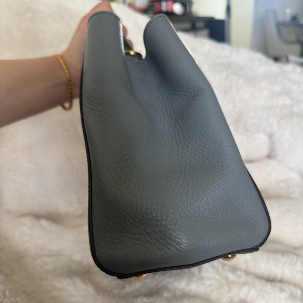 Fendi Petite 2jours in light gray w/ leather strap and bag charm - Picture 9 of 17